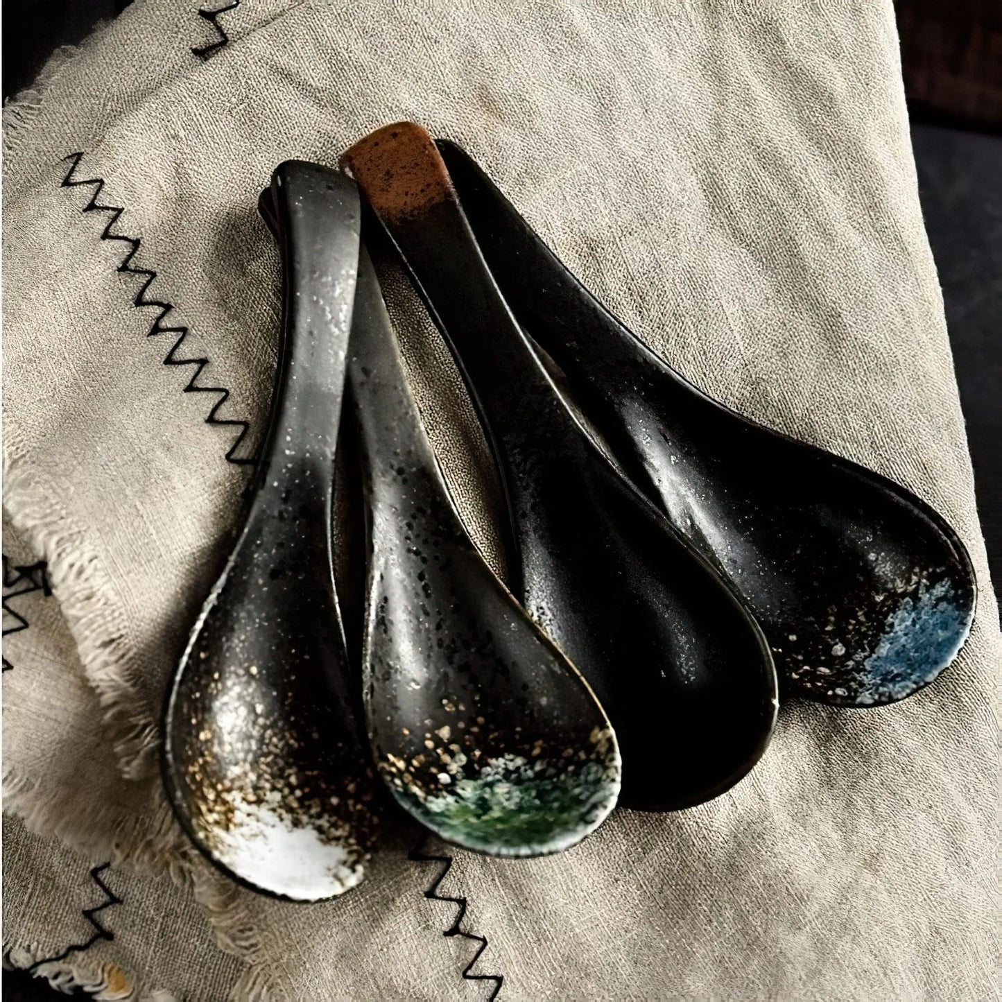 Japanese Retro Ceramic Spoon – Elegance in Every Scoop