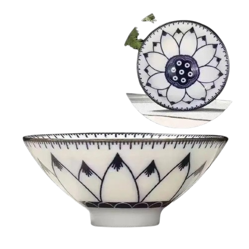 Handmade Blue & White Ceramic Teacup – 70 mL