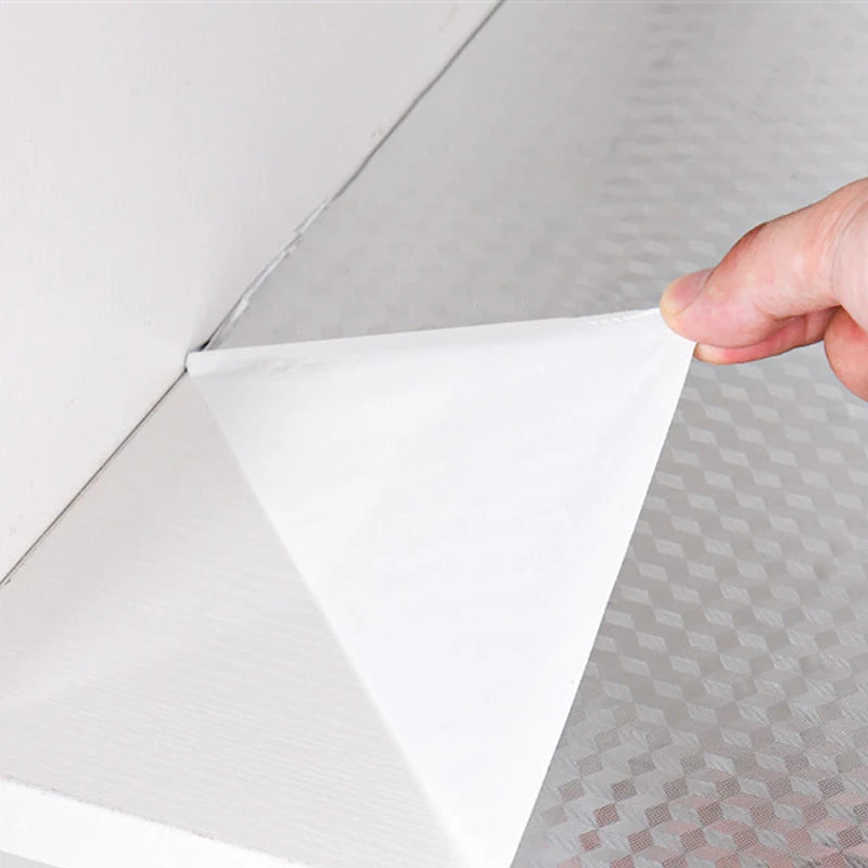 Kitchen Oil Proof Self Adhesive Aluminum Foil Wallpaper Contact Paper