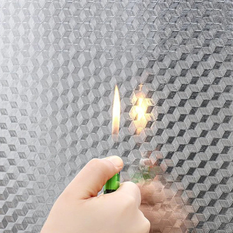 Kitchen Oil Proof Self Adhesive Aluminum Foil Wallpaper Contact Paper