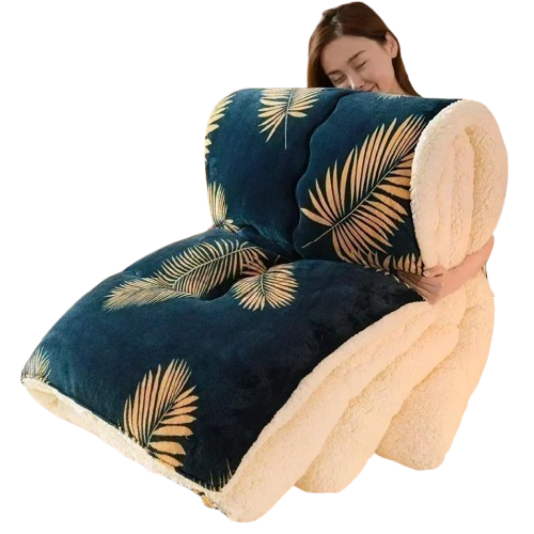 Sherpa Fleece Blanket – 200x230cm, Polyester & Cotton