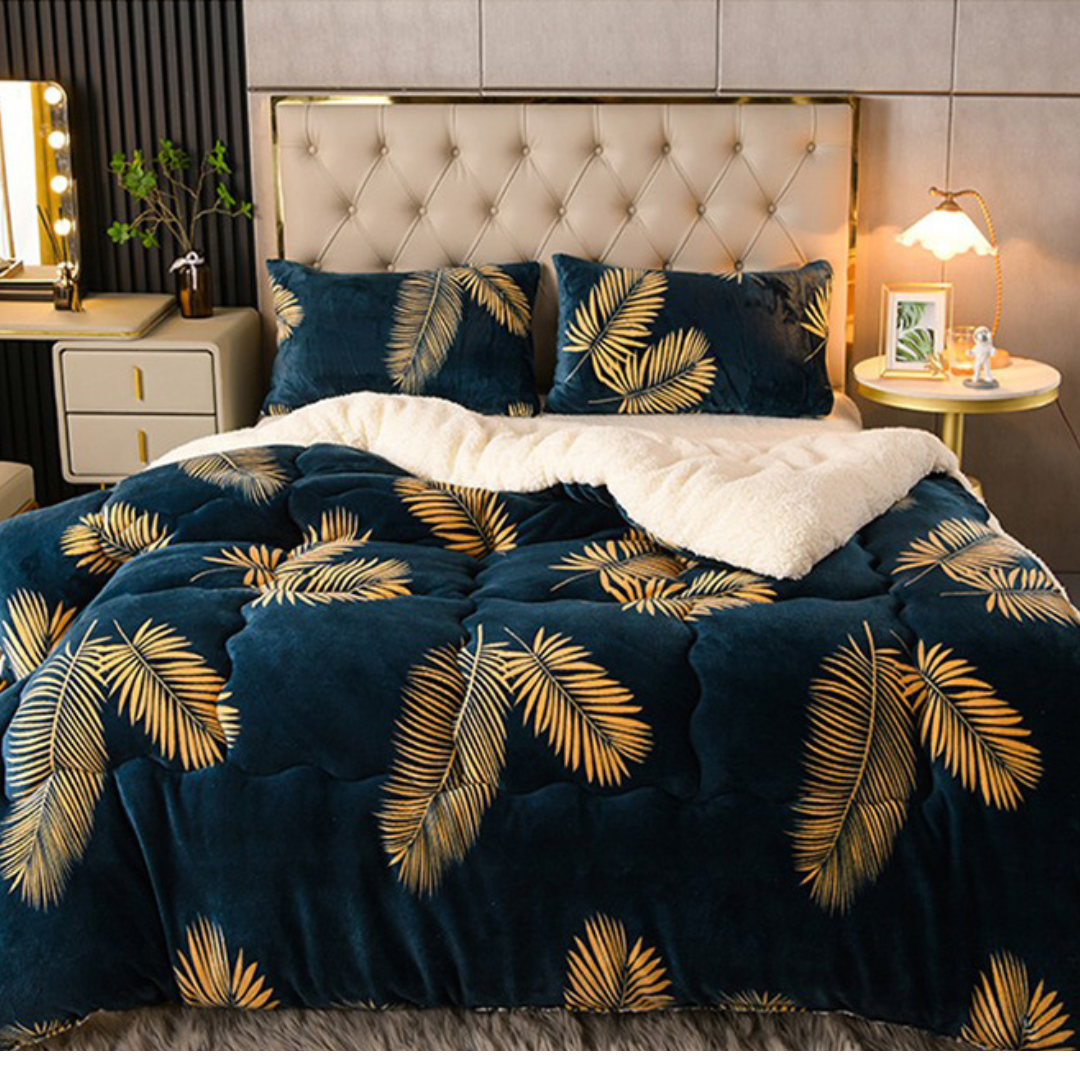 Sherpa Fleece Blanket – 200x230cm, Polyester & Cotton