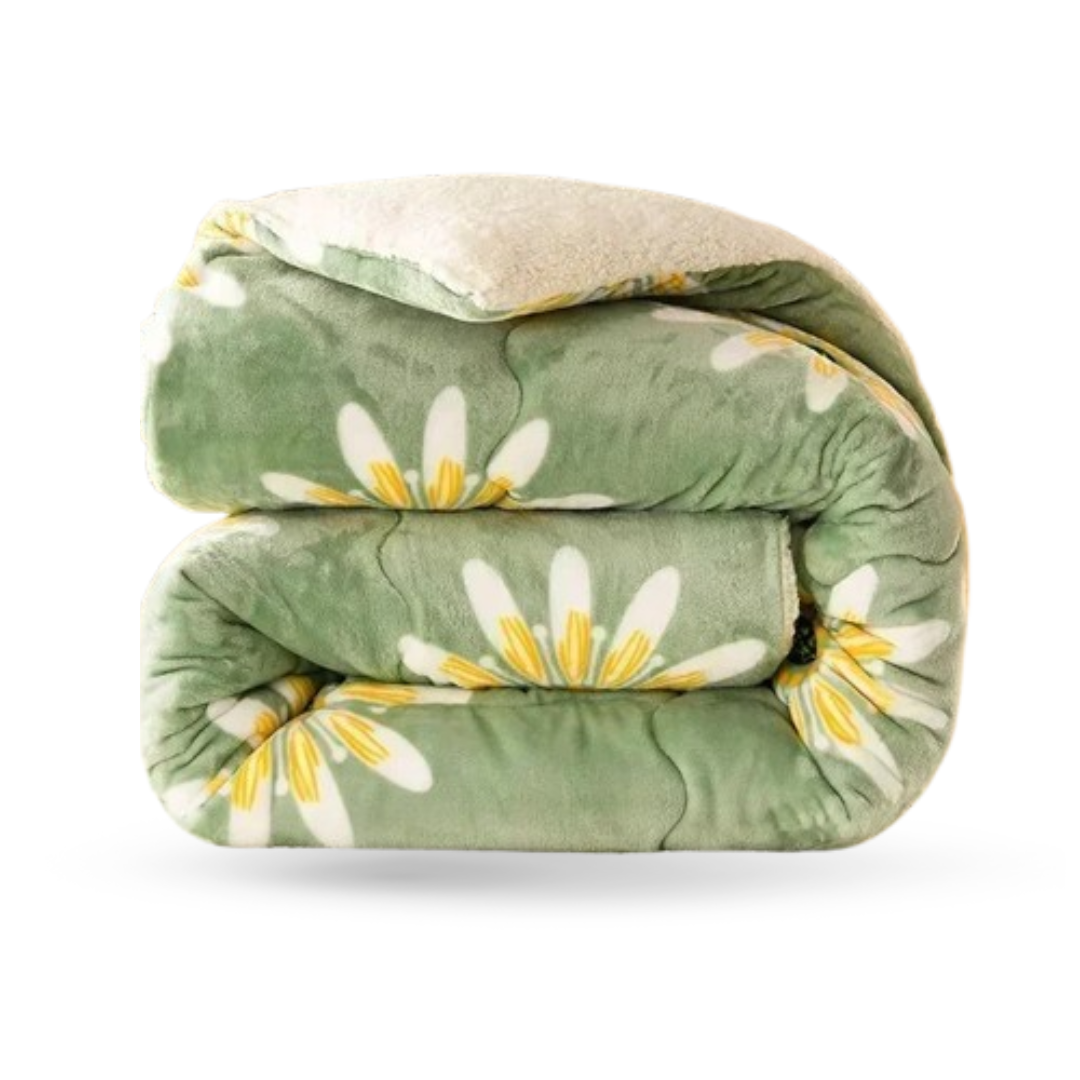 Sherpa Fleece Blanket – 200x230cm, Polyester & Cotton