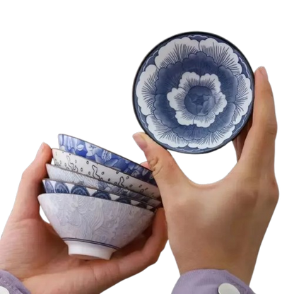 Handmade Blue & White Ceramic Teacup – 70 mL