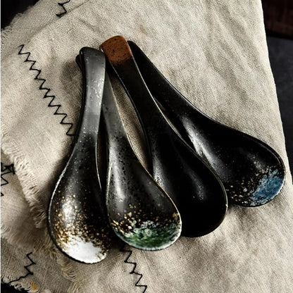Japanese Retro Ceramic Spoon – Elegance in Every Scoop