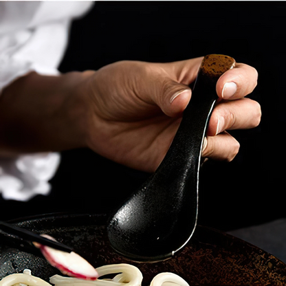 Japanese-Style Ceramic Spoon – Handcrafted Bone China