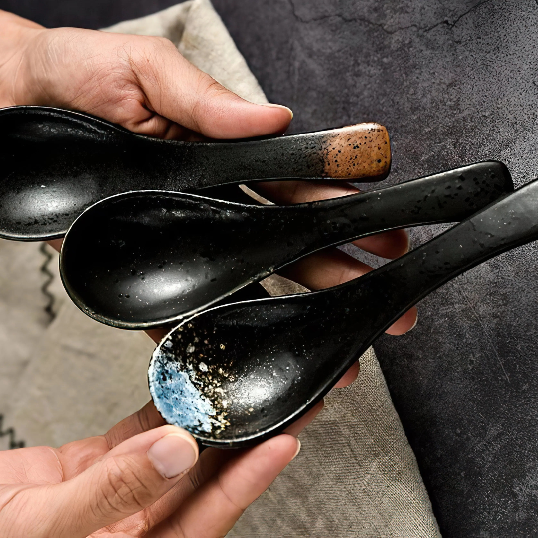 Japanese-Style Ceramic Spoon – Handcrafted Bone China