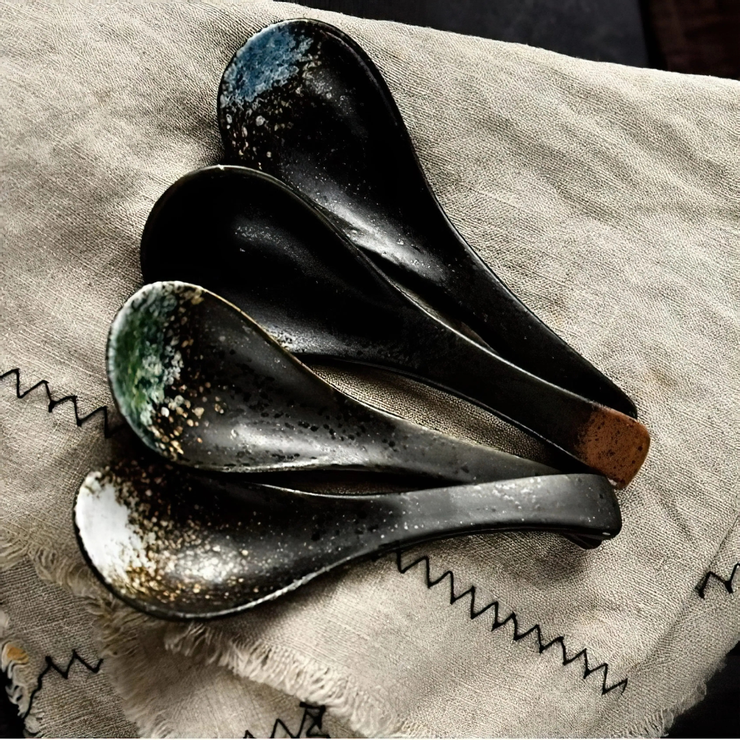 Japanese-Style Ceramic Spoon – Handcrafted Bone China