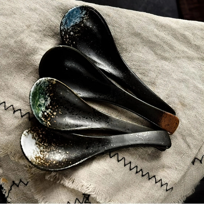 Japanese-Style Ceramic Spoon – Handcrafted Bone China