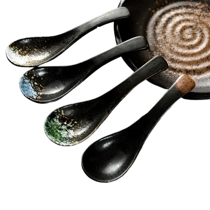Japanese Retro Ceramic Spoon – Elegance in Every Scoop