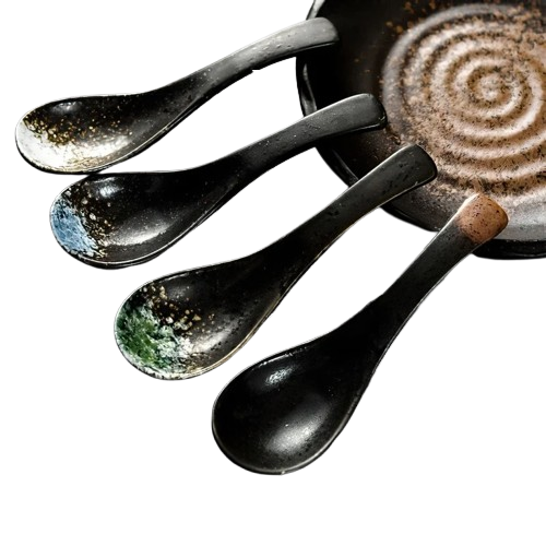 Japanese Retro Ceramic Spoon – Elegance in Every Scoop